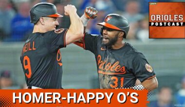 ORIOLES POSTCAST: Cedric Mullins, Adley Rutschman CRUSH homers in 12-2 win over Blue Jays