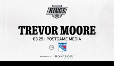 Forward Trevor Moore | 03.25.25 LA Kings Beat the New York Rangers | Postgame Media