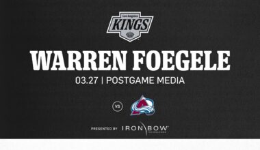 Forward Warren Foegele | 03.27.25 LA Kings Fall to Colorado Avalanche | Postgame Media