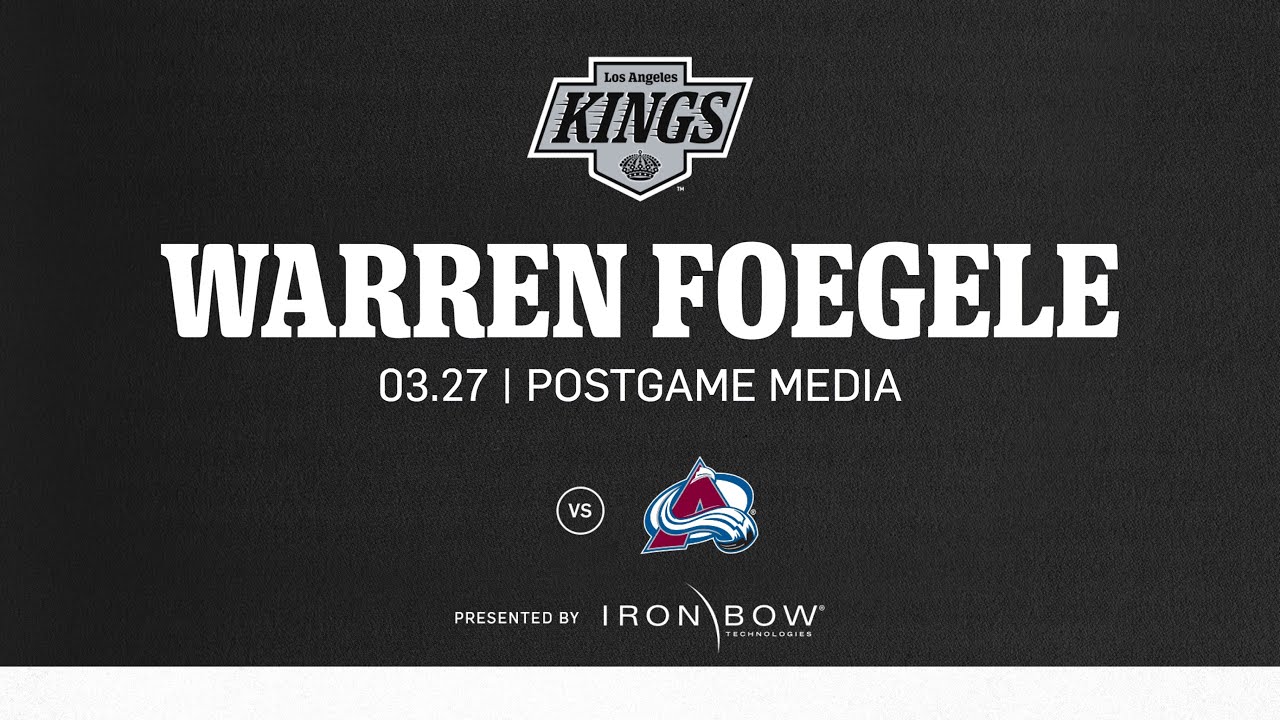 Forward Warren Foegele | 03.27.25 LA Kings Fall to Colorado Avalanche | Postgame Media