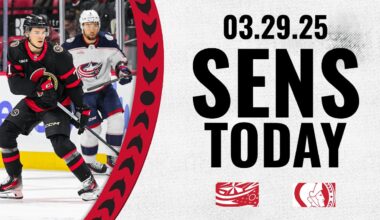 Sens Today: Sens Set for First of Three vs Blue Jackets