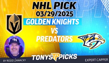 Vegas Golden Knights vs Nashville Predators 3/29/25 NHL Pick Prediction