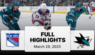 NHL Highlights | Rangers vs. Sharks | March 29, 2025
