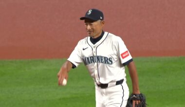 Ichiro fires 84 MPH first pitch at 51 YEARS OLD!! 😮😮 | イチローハイライト