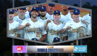 Complete Los Angeles Dodgers 2024 World Series champions ring ceremony at Dodger Stadium