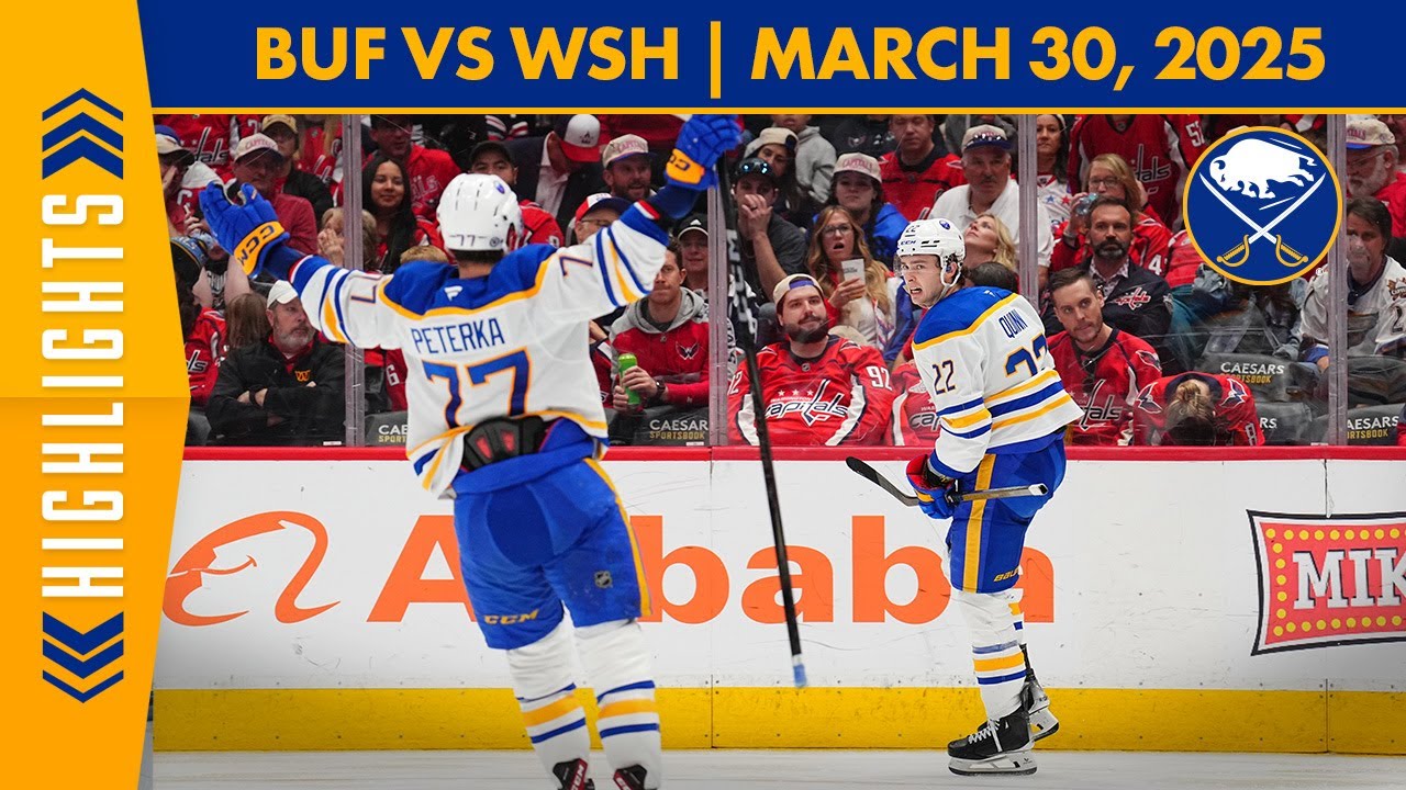 EIGHT GOALS! | Buffalo Sabres Defeat Washington Capitals in 8-5 win | Full Game Highlights