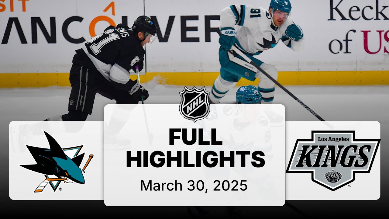 NHL Highlights | Sharks vs. Kings - March 30, 2025
