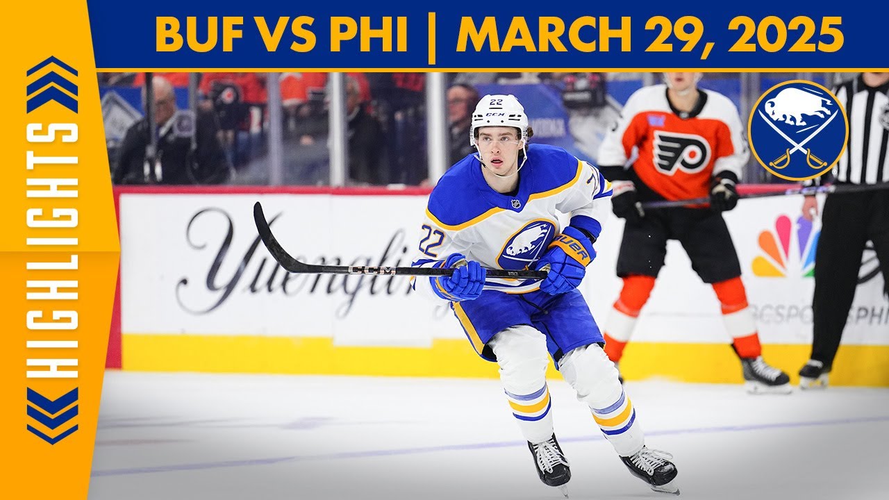 Jack Quinn Scores Two In Buffalo Sabres Loss To Philadelphia Flyers | Full Game Highlights