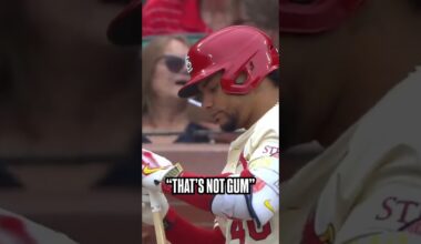 Forget chewing gum. Chewing batting tape is the way to go! 😂 #MLB #baseball #StLouisCardinals