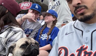 In enemy territory. Go tigers!