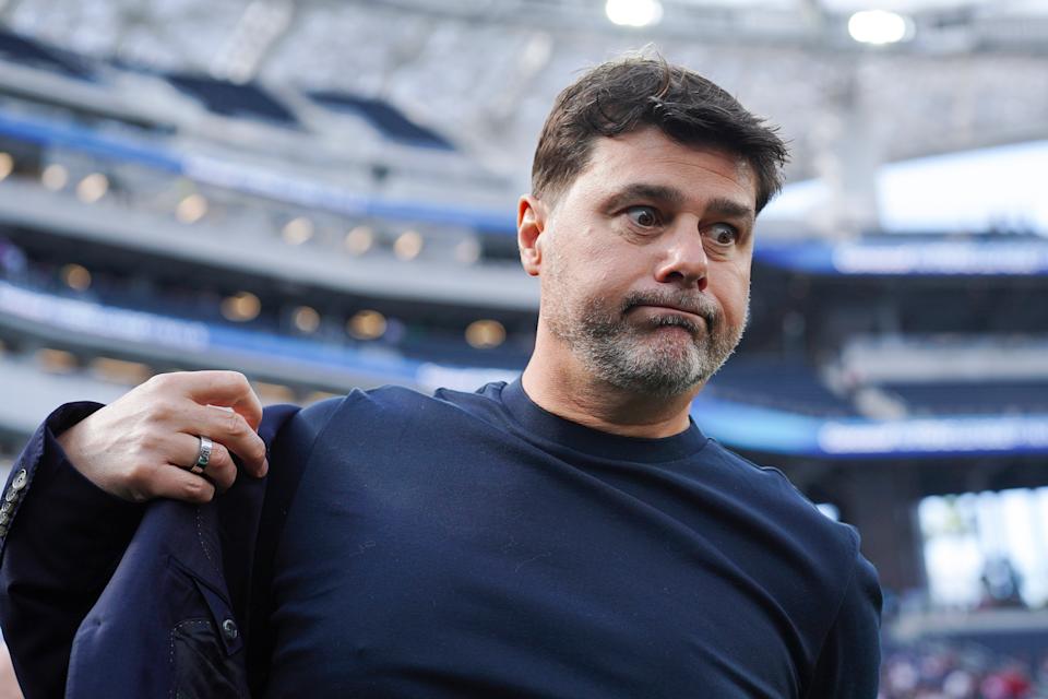 INGLEWOOD, CALIFORNIA - MARCH 20: Mauricio Pochettino head coach of United States looks on during the CONCACAF Nations League semifinal match between United States and Panama at SoFi Stadium on March 20, 2025 in Inglewood, California. (Photo by Alexis Quiroz/Jam Media/Getty Images)