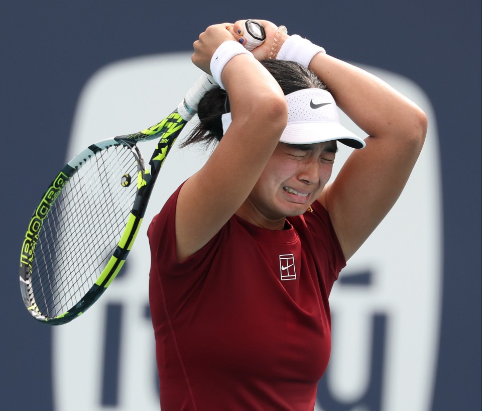 Eala was visibly emotional when she pulled off a huge Miami Open upset