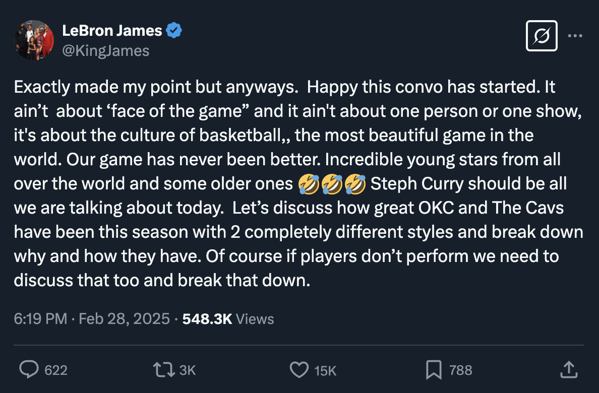 LeBron on Current Basketball Culture