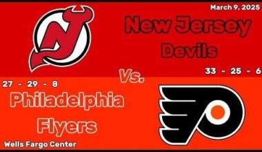 New Jersey Devils vs Philadelphia Flyers | March 9, 2025 | All Goals