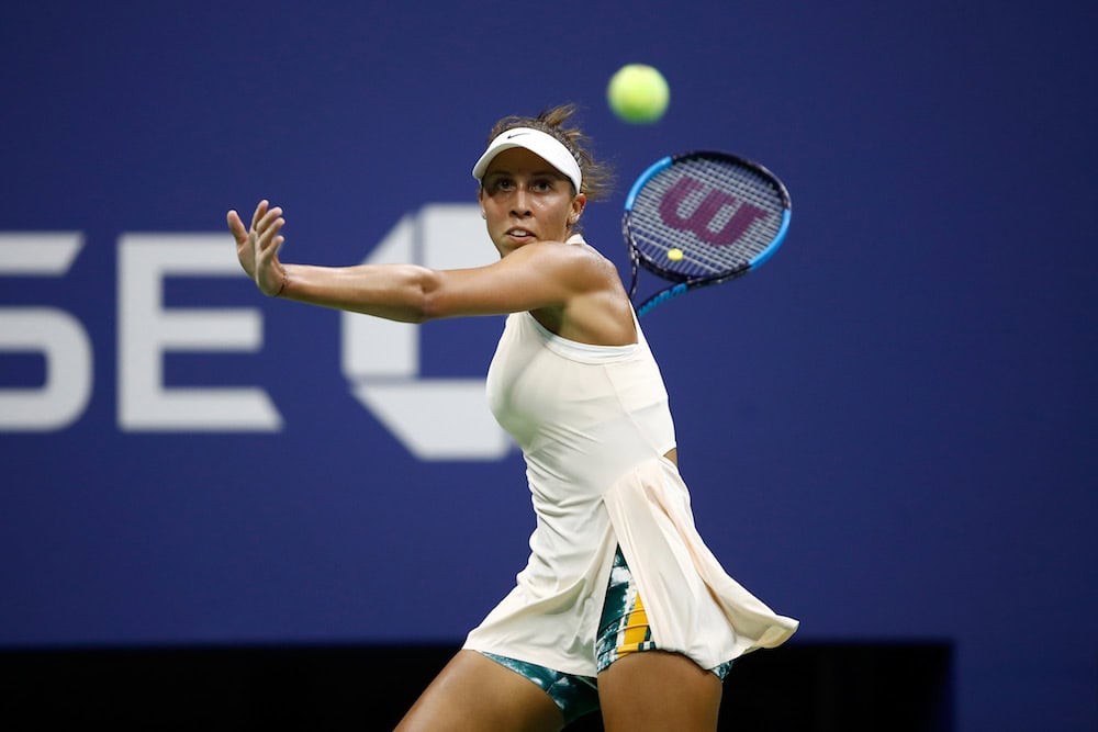 Madison Keys in the quarter-final of the US Open, New York 2018