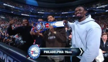 Philly WWE crowd boos Paul George and the Sixers in their own arena when they are shown on screen.