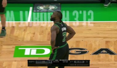 [Highlight] Jaylen Brown heads to the bench after his fifth foul call