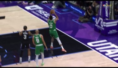 [Highlight] Jayson Tatum pulls out some Messi magic as he dribbles behind his back then rainbow kicks the ball up to himself for the bucket