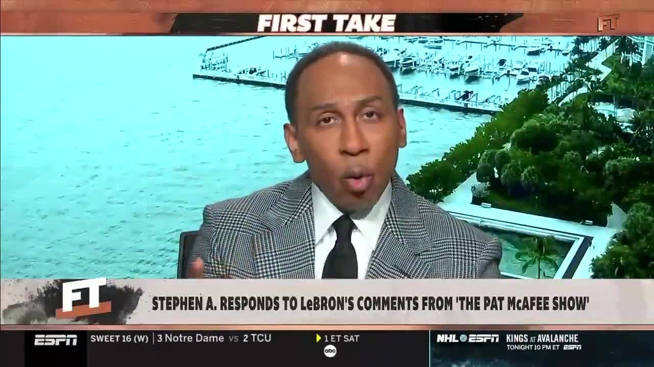 Stephen A. Smith on LeBron James: "I suggest that he be happy with the things that I haven't brought up. I never brought up why you were not at Kobe Bryant's memorial service. I never really brought up or discussed why you did not attend Dwyane Wade's Hall of Fame induction"