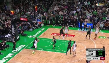 [Highlight] Celtics Rookie Baylor Scheierman hits the heat check after talking spicy to the Nets bench