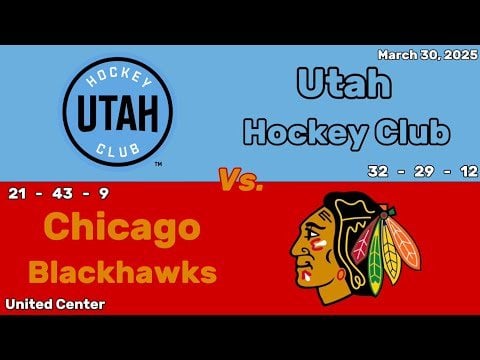 Utah Hockey Club vs Chicago Blackhawks | March 30, 2025 | All Goals