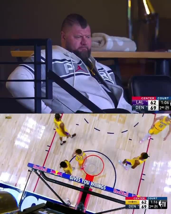 Nikola’s big brother, Strahinja, in attendance for Nuggets - Lakers last night