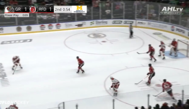 Nate Danielson scores his 11th of the year for the Griffins