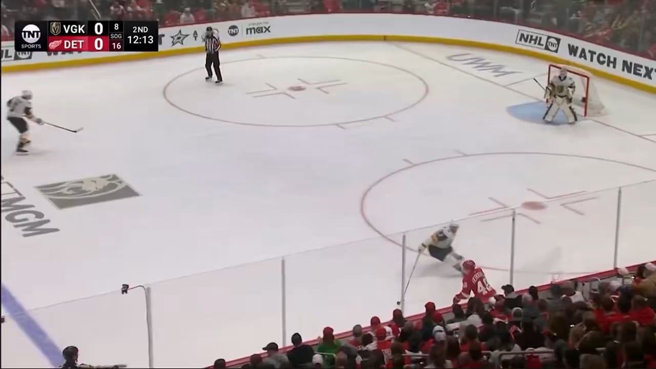 Albert Johansson opens the scoring for Detroit with a beautiful goal