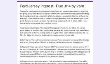 Perd Jersey Update: up to 16