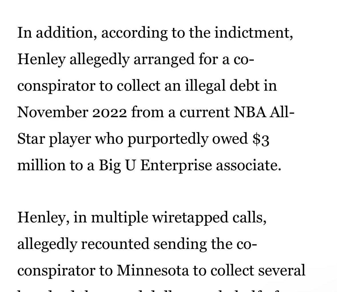 Minnesota player extorted by gang member for Millions