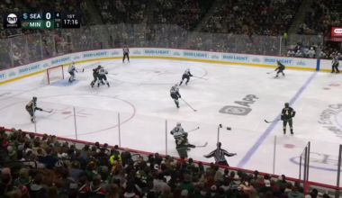 The @mnwild score THREE times in 1:42 early in the first period!