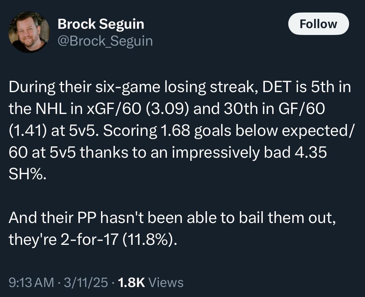 Detroit currently on the wrong type of PDO bender