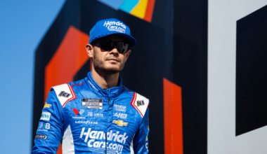 NASCAR Cup Series driver Christopher Bell (20) celebrates his victory of the EchoPark Automotive Grand Prix at Circuit of the Americas.