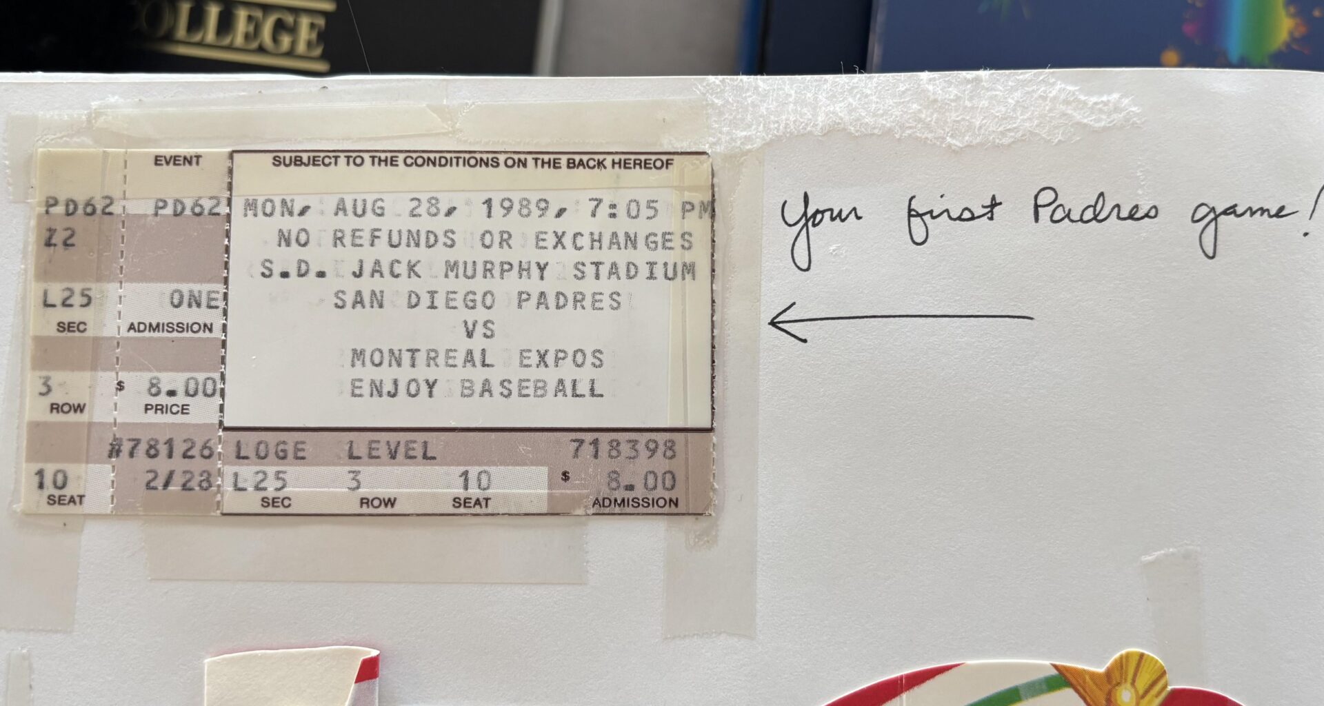 Found the ticket to my first Pads game