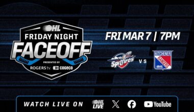 Watch the Windsor Spitfires play tonight, free on YouTube. Start time 4:00 pm PST.