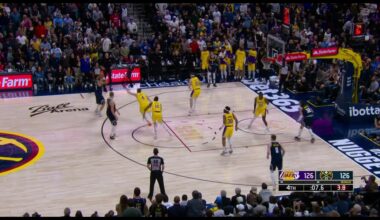 [Highlight] Nikola Jokic's moving screen goes uncalled as Jamal Murray sinks the 3 to put the Nuggets up with 5.6 seconds remaining