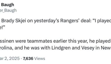 [Baugh] Brady Skjei on yesterday’s Rangers’ deal: “I played with the whole trade!”