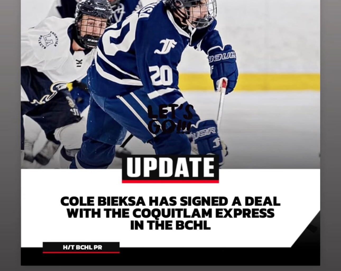 Bieksa’s kid will be playing in Coquitlam 👀