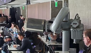 Does anyone know what this thing is in the arena, section 9 by the press area?