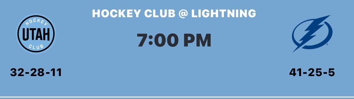 Game Preview, 3/27: Utah Hockey Club vs. Tampa Bay Lightning