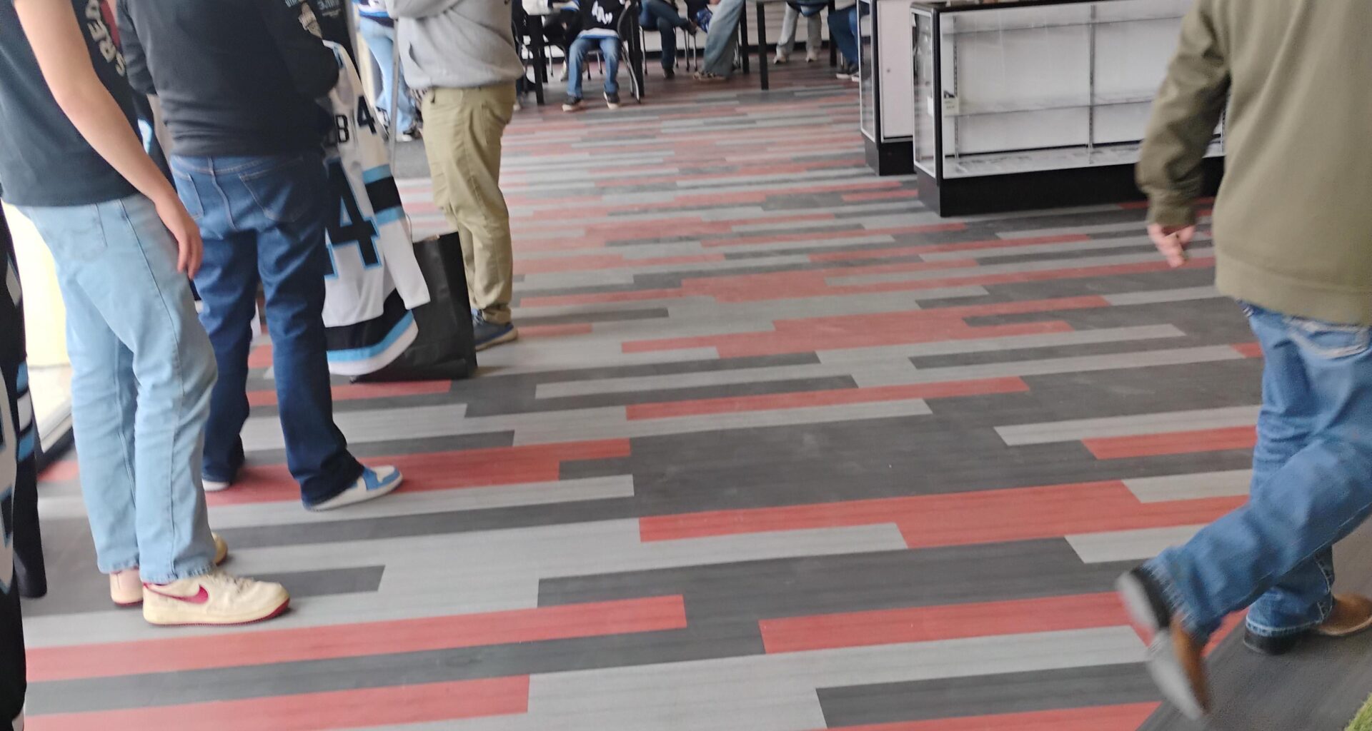 The line for Sergachev signing at Overtime cards