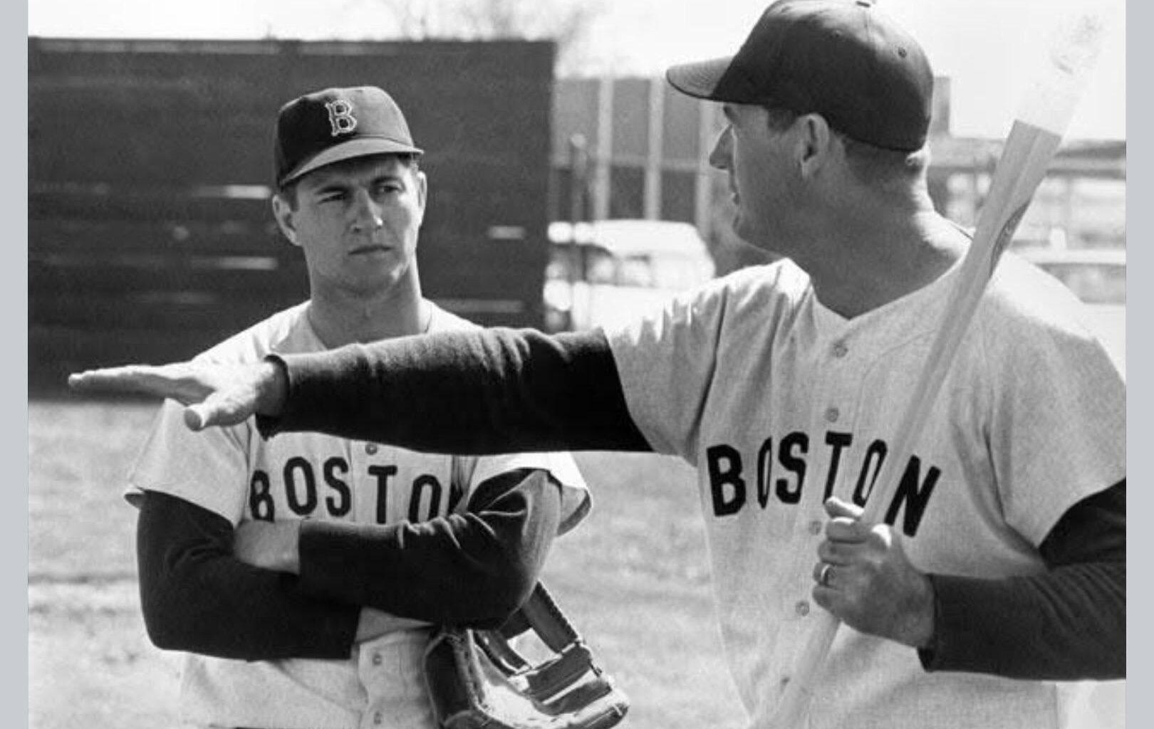 Williams instructing Yaz during Spring Training