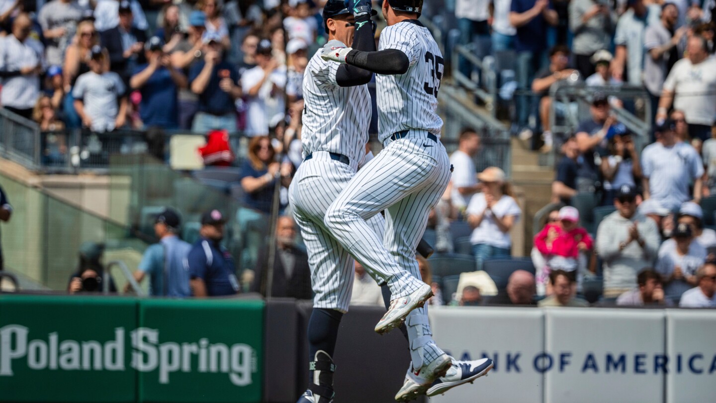 Judge homers 3 times as Yanks go deep on Cortes' first 3 pitches and hit 9 HRs vs. Brewers