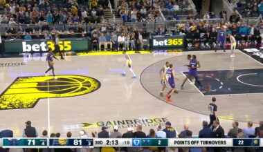 [Highlight] Tyrese Haliburton Ridiculous Bounce Pass Oop to Obi Toppin!