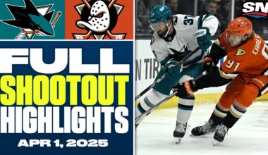 San Jose Sharks at Anaheim Ducks | FULL Shootout Highlights - April 1, 2025