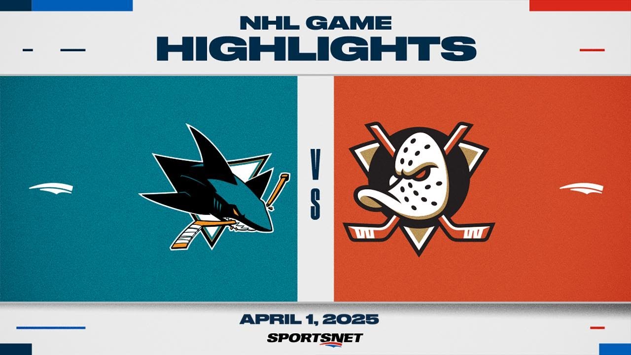 NHL Highlights | Sharks vs. Ducks - April 1, 2025
