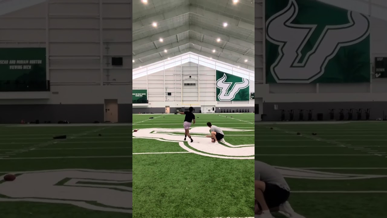 German Falcons Kicker Lenny Krieg hits a kick from 63❗️ YARDS! #kicker #football #nfl #germany