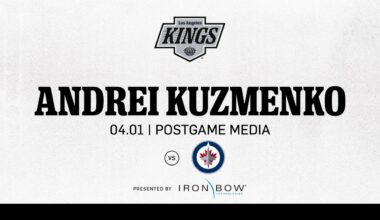 Forward Andrei Kuzmenko | 04.01 LA Kings Beat the Winnipeg Jets | Postgame Media