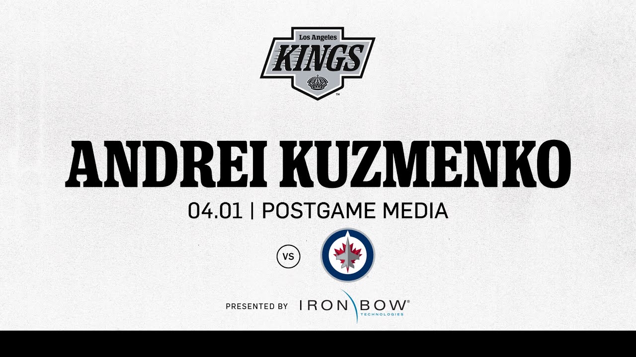 Forward Andrei Kuzmenko | 04.01 LA Kings Beat the Winnipeg Jets | Postgame Media