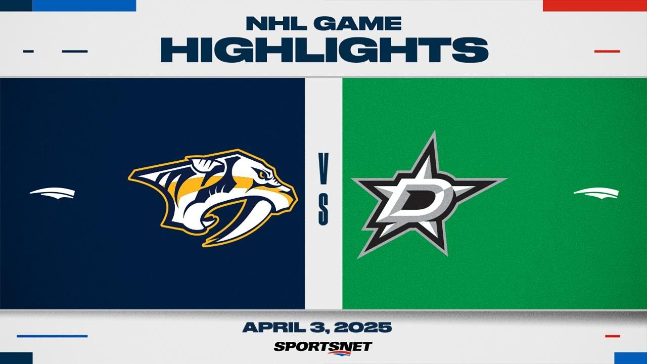 NHL Highlights | Predators vs. Stars - April 3, 2025